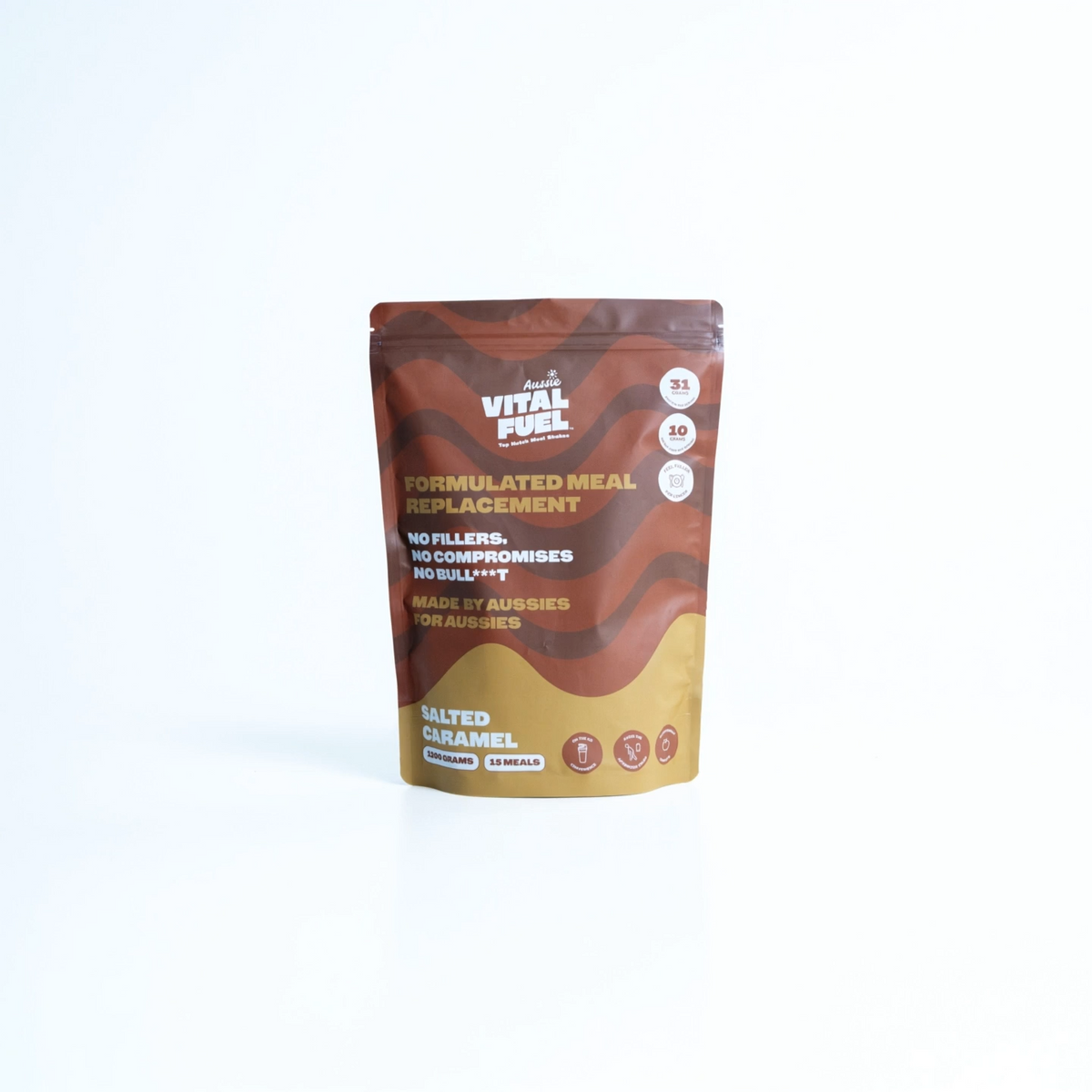 Aussie Vital Fuel Salted Caramel meal replacement, 1200 g bag