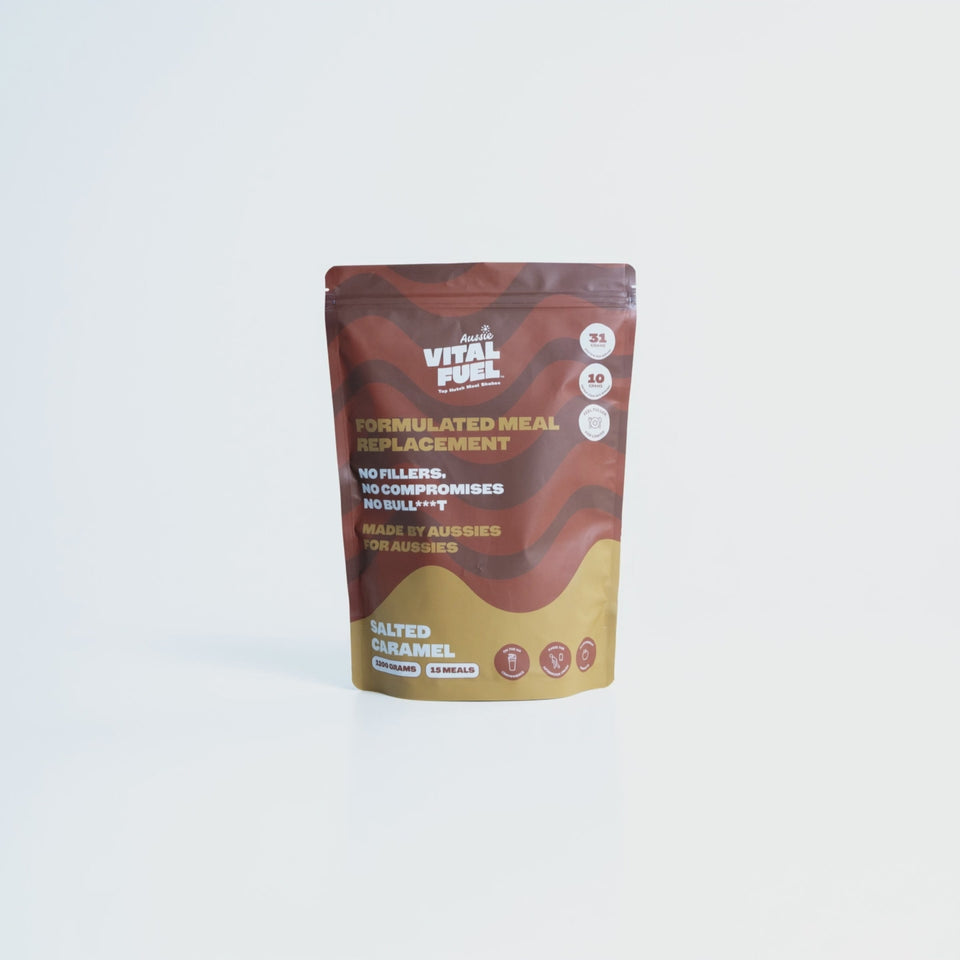 Aussie Vital Fuel Salted Caramel bag, turning